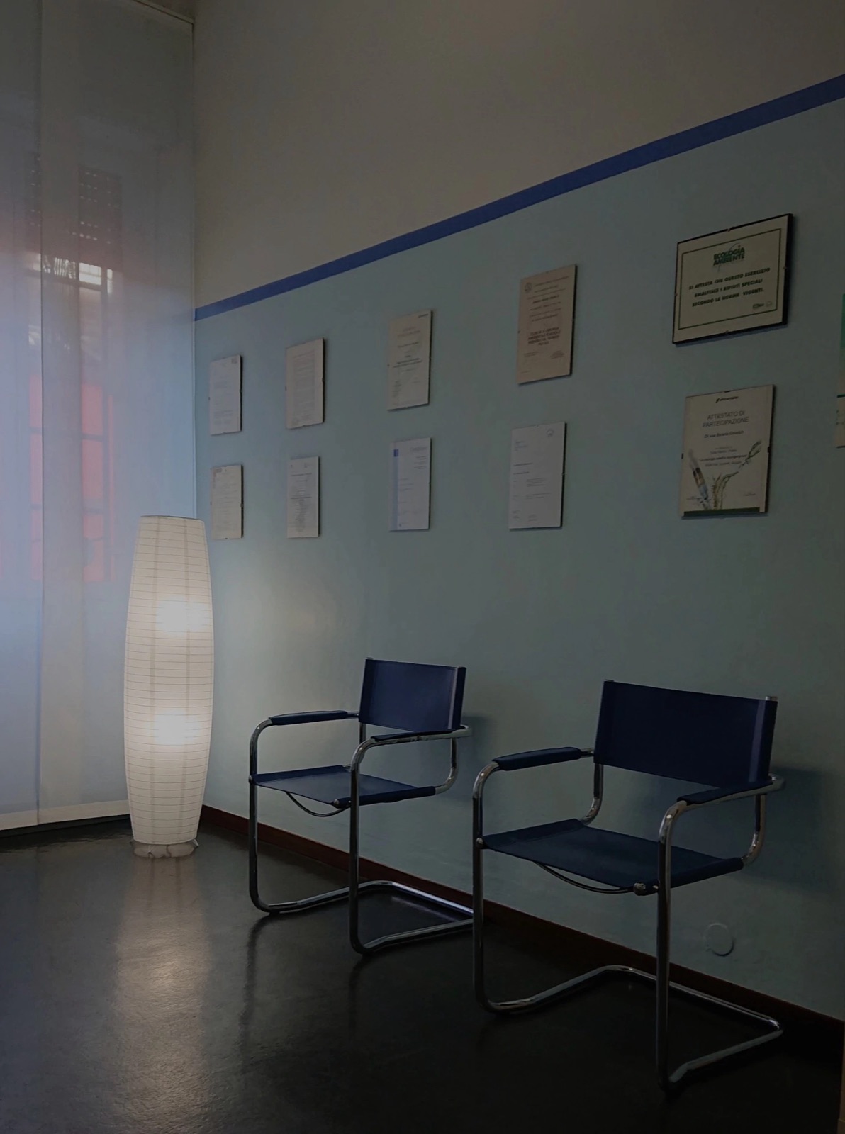 La sala d'attesa dello studio